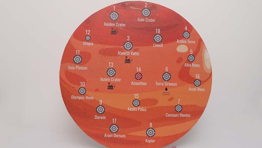 MARS WOODEN DARTBOARD - 16"