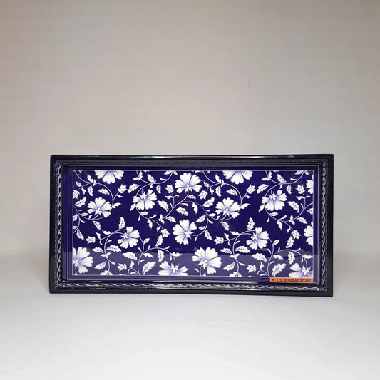 Jaipur Blue Pottery Serving Tray Medium By Trendia Decor