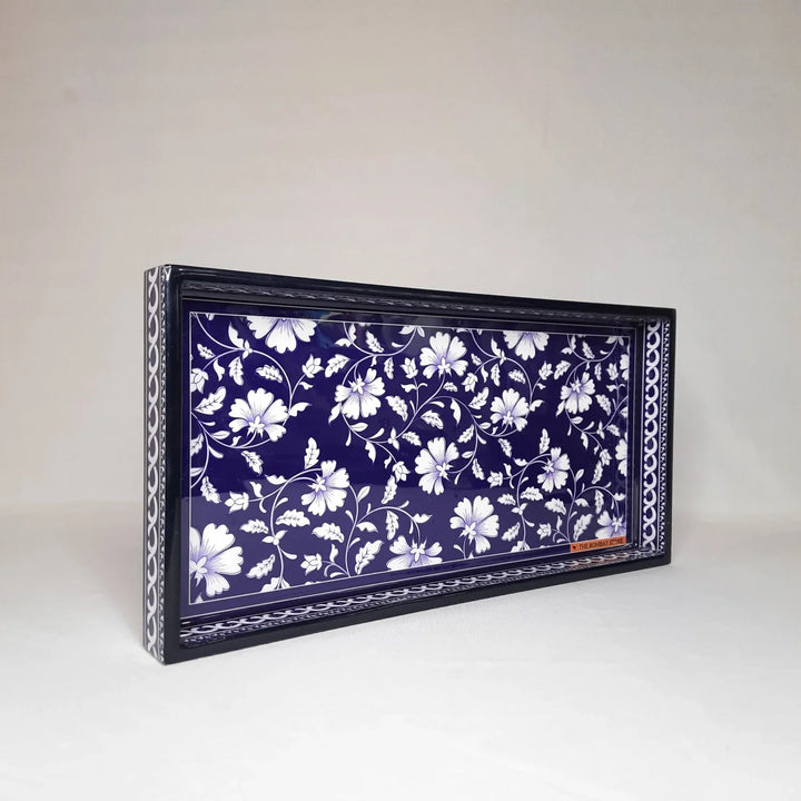 Jaipur Blue Pottery Serving Tray Medium By Trendia Decor