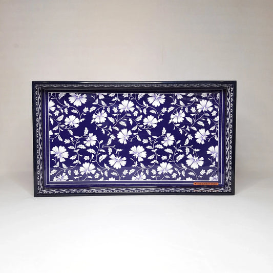 Jaipur Blue Pottery Tray Small By Trendia Decor