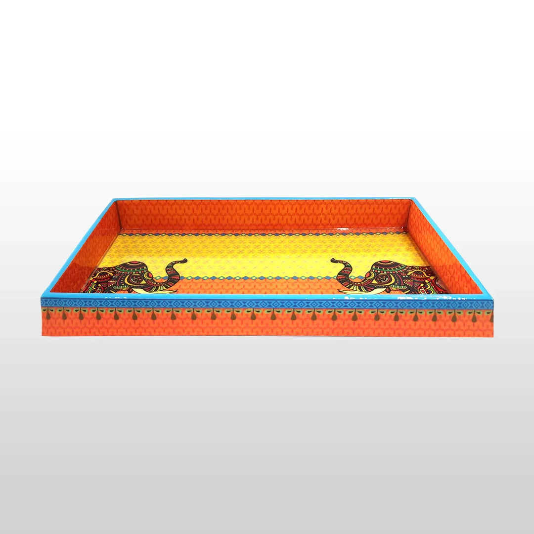 Royal Elephants Snack Serving Tray Medium By Trendia Decor