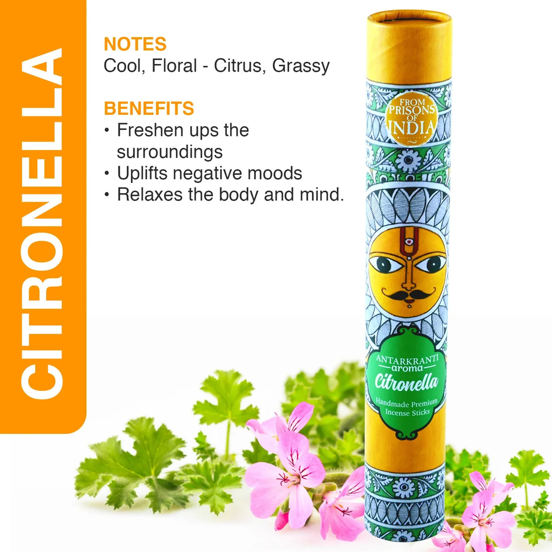 Sacred Life Incense Sticks Citronella - PRISONS OF INDIA