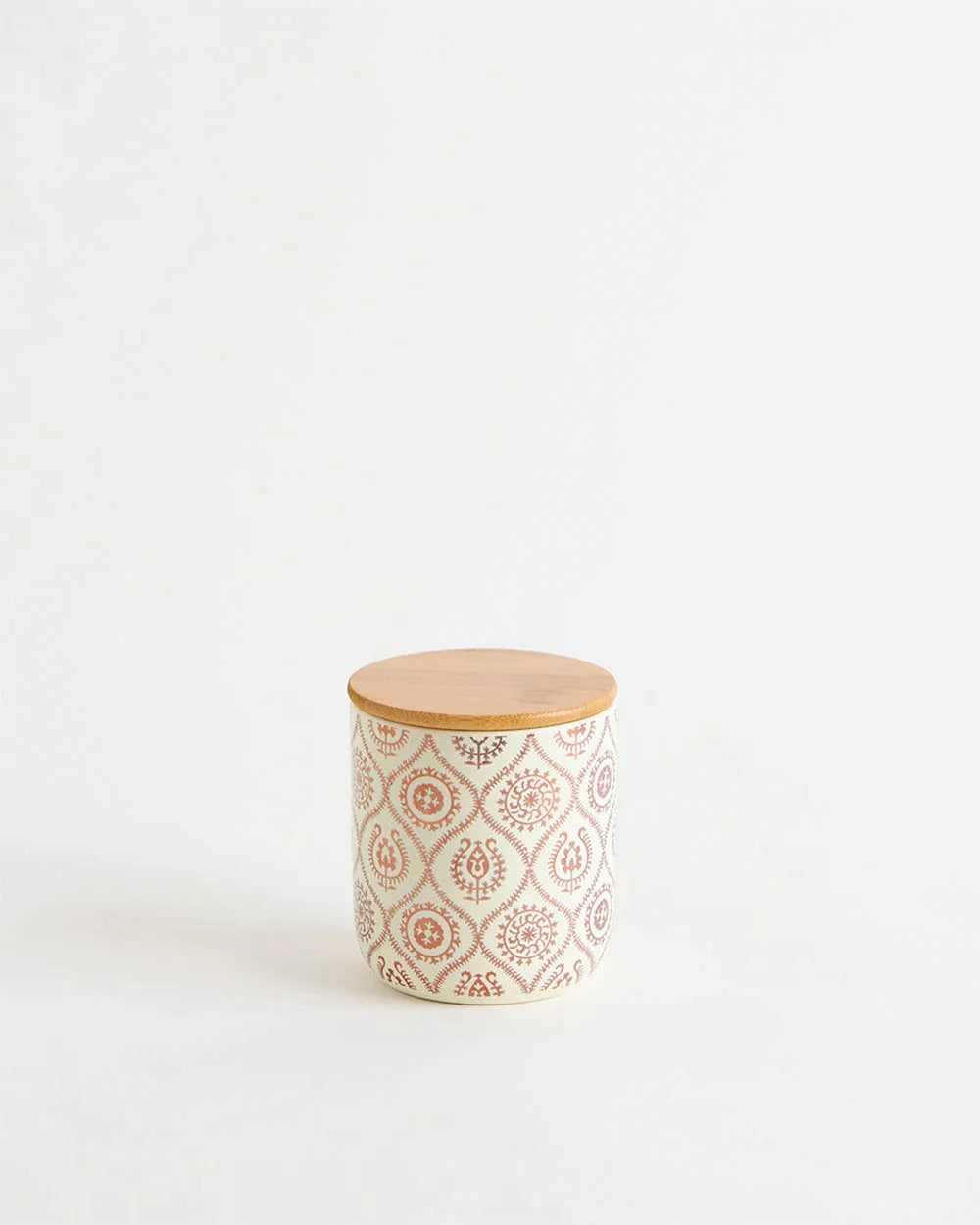 Suzani Gold Storage Jar - Ivory & Gold - Chumbak