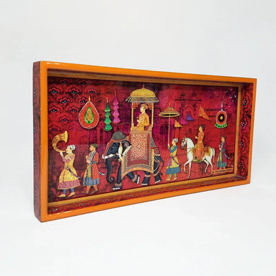 Rajasthani Print Decorative Tray Small By Trendia Decor