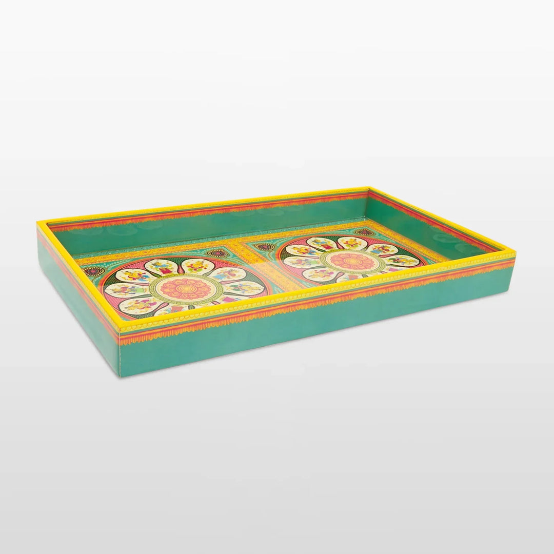 TBS24134 SML TRAY PATACHITRA FOLK TA