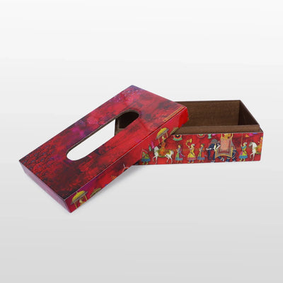 'King's Procession' Printed Tissue Box Holder By Trendia Decor