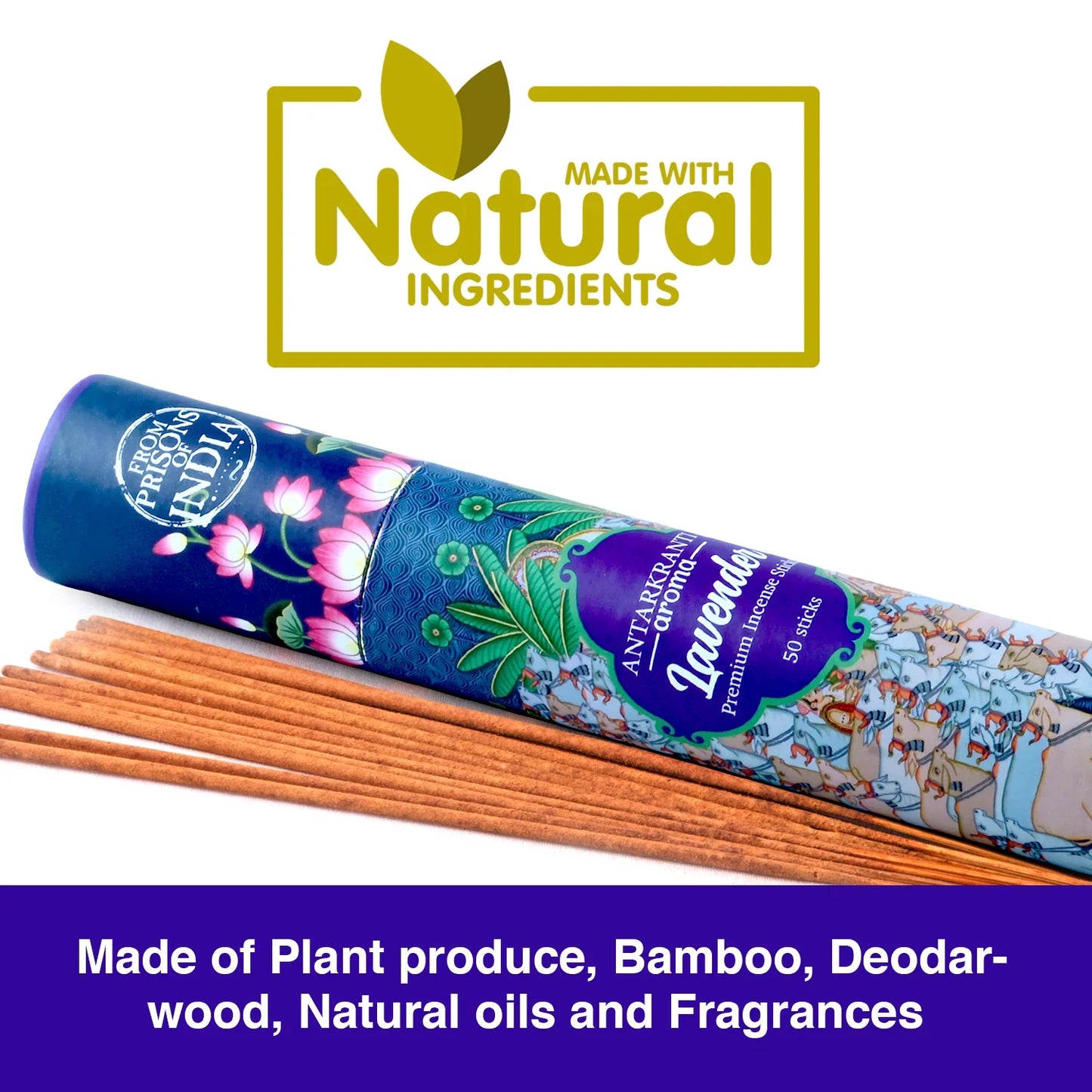 Sacred Life Yoga Incense Sticks Lavender - PRISONS OF INDIA