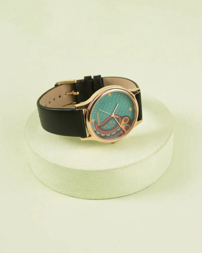 Women's Teal By  Folksy Owl Wrist Watch - Chumbak