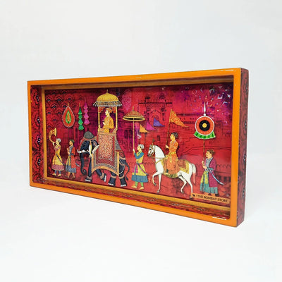 Rajasthani Print Decorative Tray Small By Trendia Decor