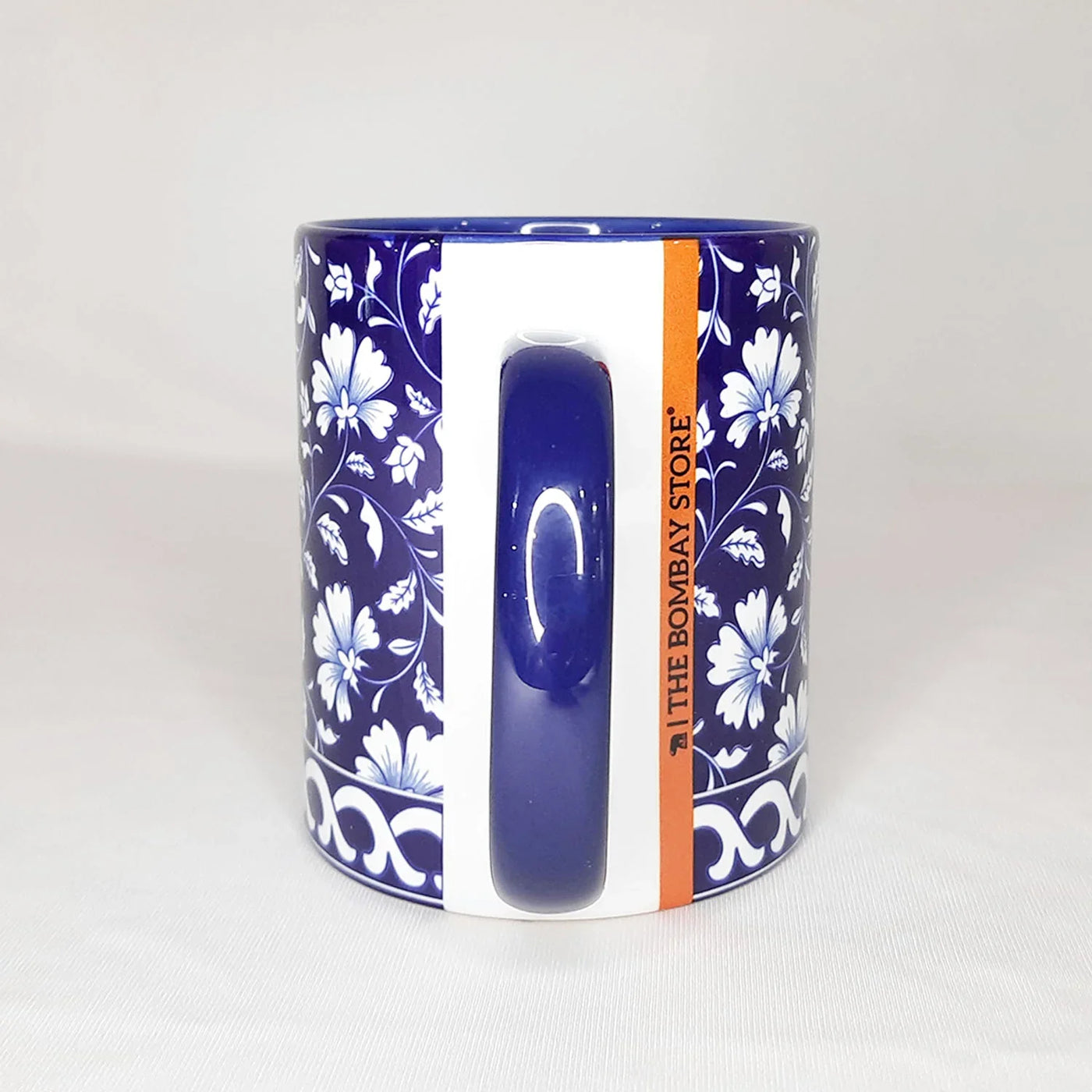 Ceramic Coffee Mug Blue Pottery Print By Trendia Decor