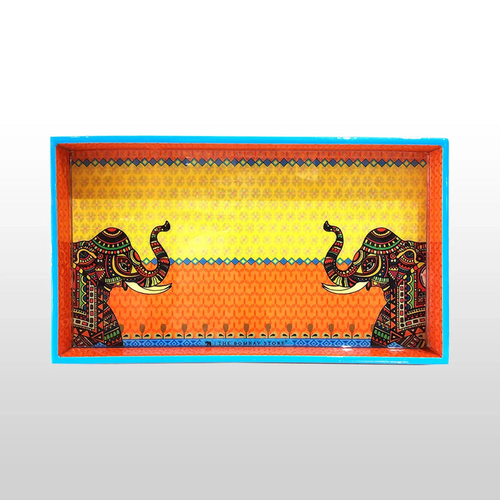 Royal Elephants Snack Serving Tray Medium By Trendia Decor