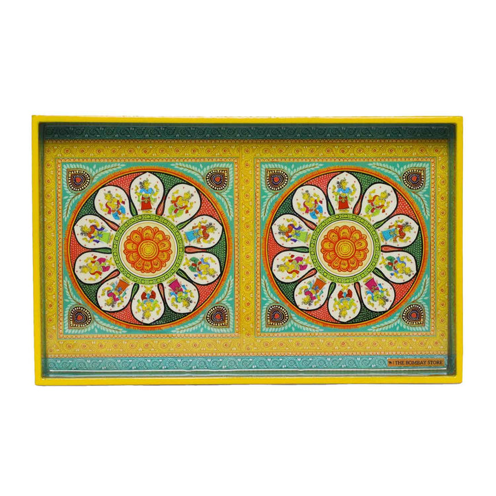 Folk Tales Colourful Serving Tray By Trendia Decor