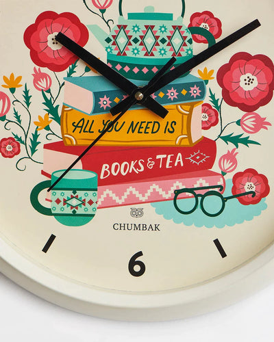 Book Tok Wall Clock - White Rim - Chumbak