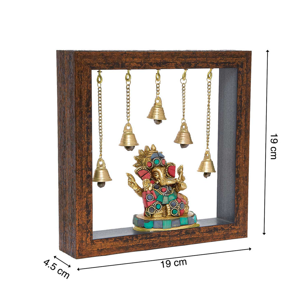 TBS21582 TEMPLE FRAME GANESH CROW