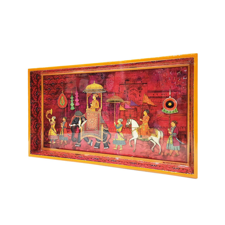 Rajasthani Print Decorative Tray Medium By Trendia Decor