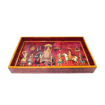 Rajasthani Print Decorative Tray Medium By Trendia Decor