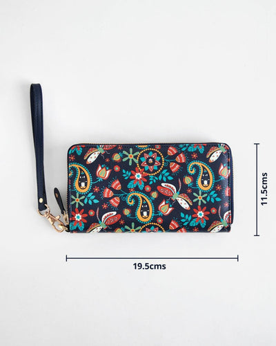 Begum Paisley Wristlet Black - Chumbak