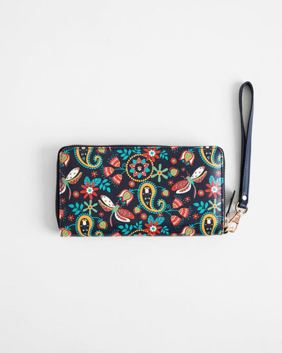 Begum Paisley Wristlet Black - Chumbak