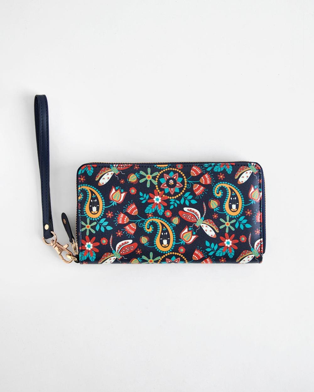 Begum Paisley Wristlet Black - Chumbak