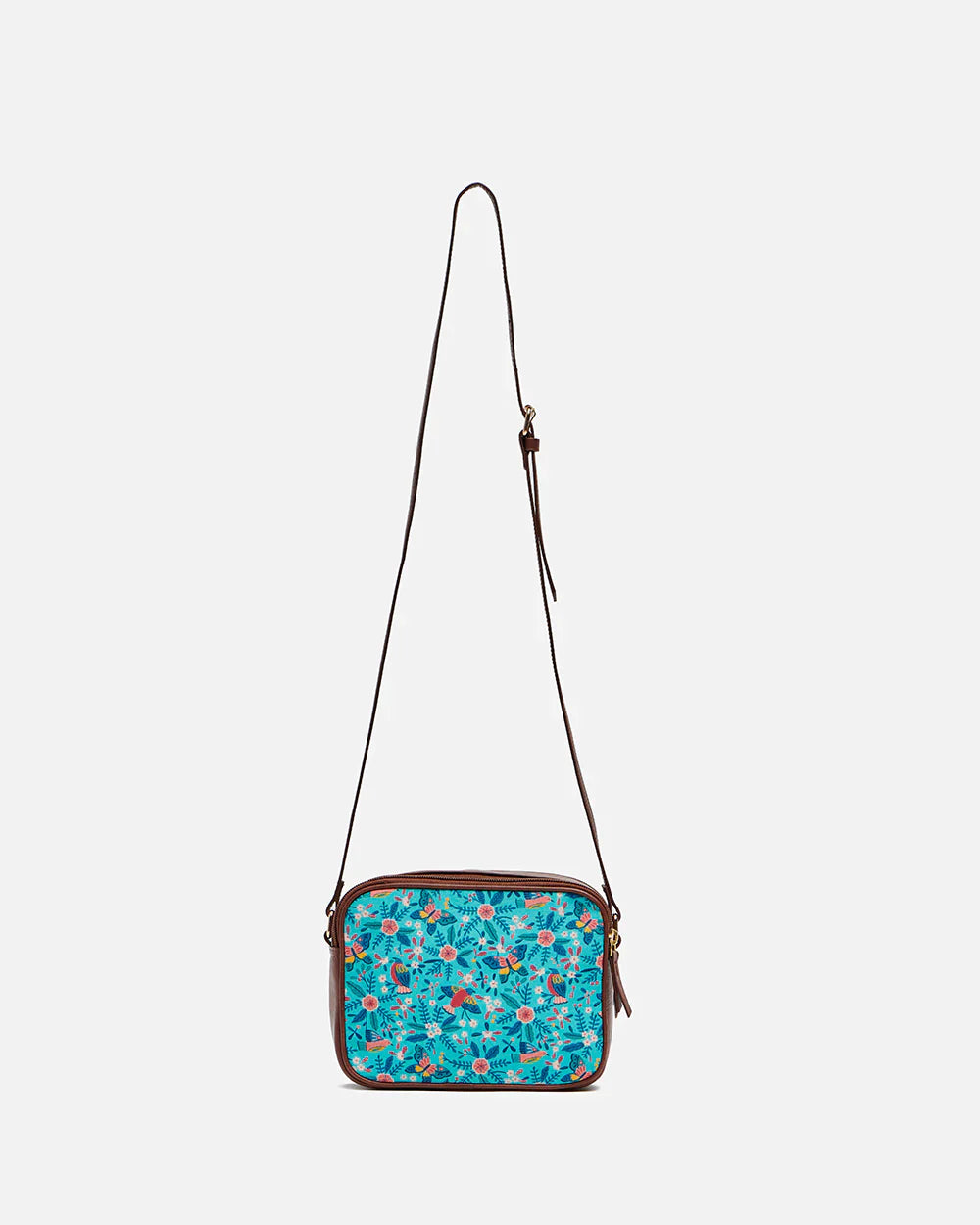 Teal Birds Of Paradise Box Sling Bag - Chumbak