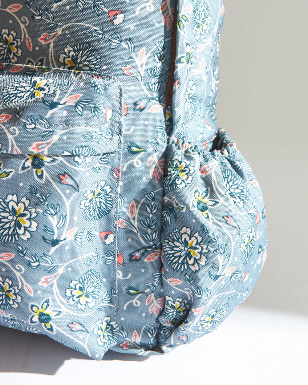 Teal By Chumbak Grey Bloom Laptop Backpack - Chumbak