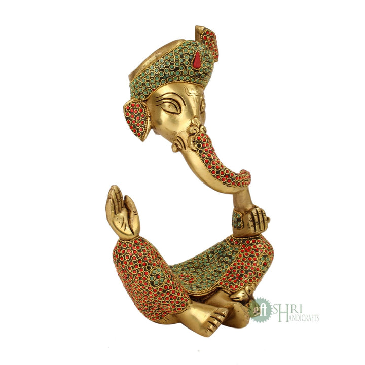 BRASS GANESH STONE WORK