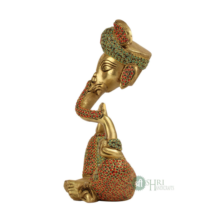 BRASS GANESH STONE WORK