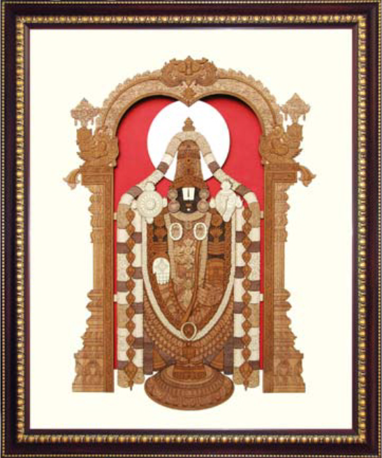 Handcrafted Wooden Wall Art Of Balaji 24x20 Inch By Trendia Decor