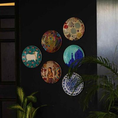 Blue Taj wall plate - 7783