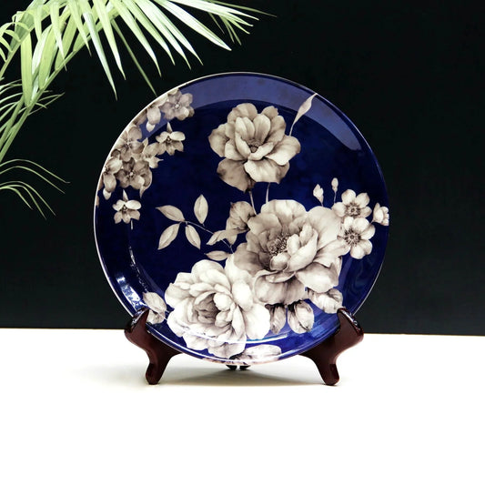 Blue White Rose wall plate - 9828