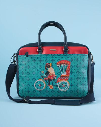 Elephant On Rickshaw Laptop Bag - Chumbak