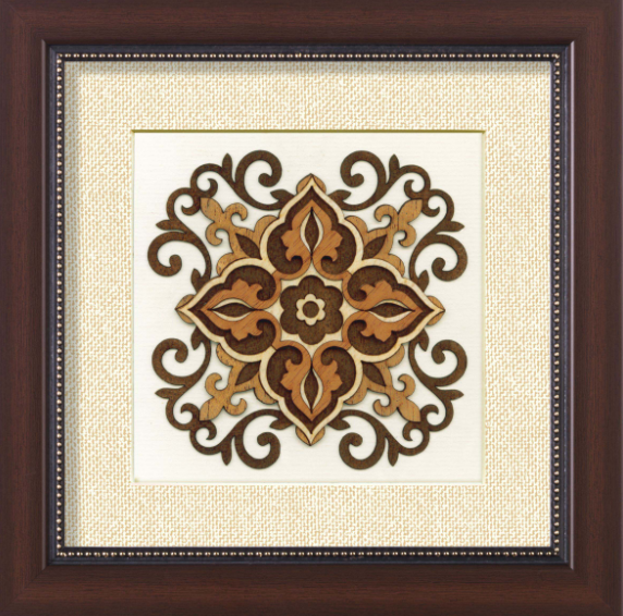Vintage Motif Multilayered Wood Craft Wall Decor 8x8 Inch By Trendia Decor