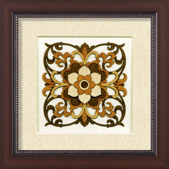 3D Wooden Floral Wall Hanging 8x8 Inch By Trendia Decor
