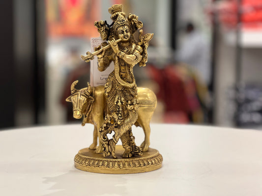 BRX-21-10 (10" BRASS COW KRISHNA BRX)