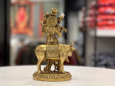 BRX-21-10 (10" BRASS COW KRISHNA BRX)