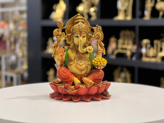 Ganesh Idol For Pooja Decor 12 Inch By Trendia Decor