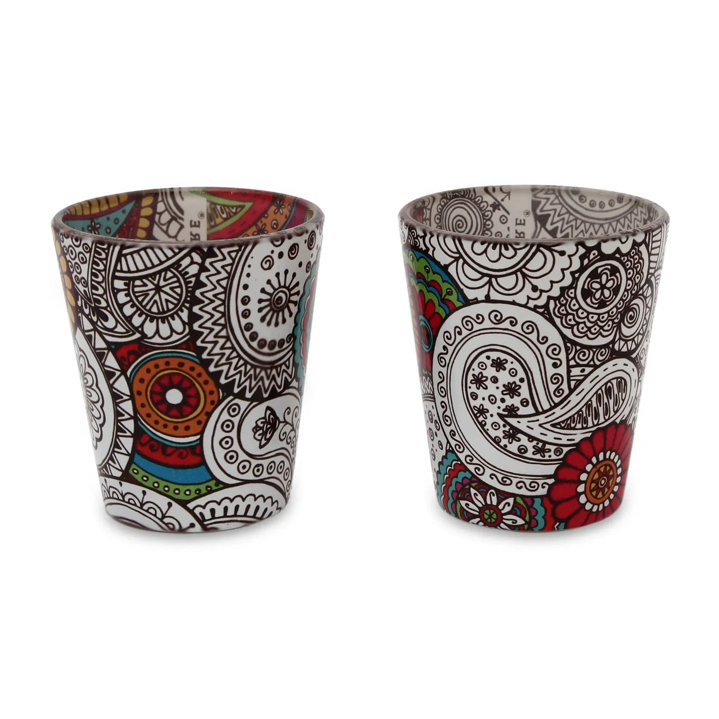 Doodle Art Printed Party Glasses By Trendia Decor