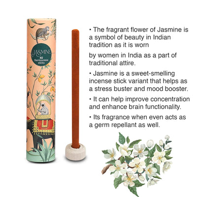 Sacred Life Bamboo Less Incense Jasmine - PRISONS OF INDIA