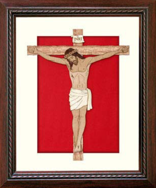 Jesus On Crucifix Multilayered Wooden Wall Decor 13x11 Inch By Trendia Decor