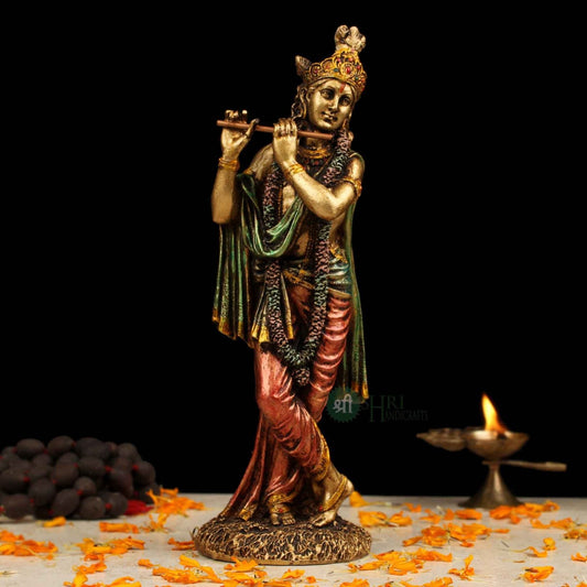 Lord Krishna Resin Idol 10" By Trendia Decor