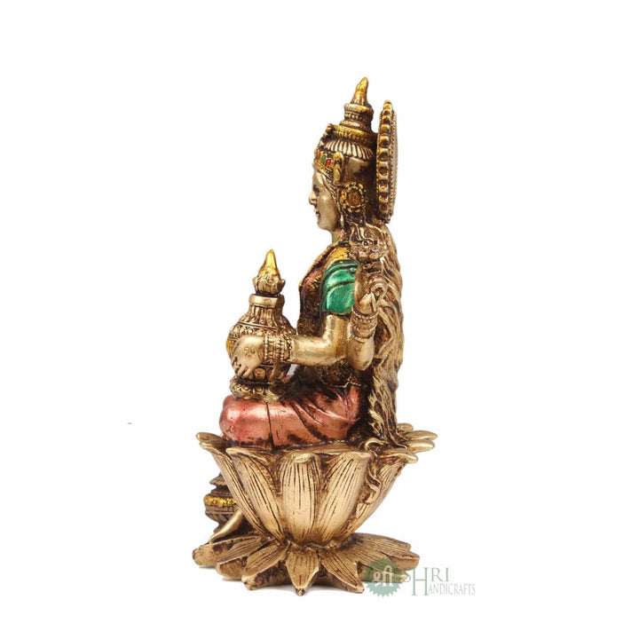 7" GODDESS LAKSHMI METAL FINISH