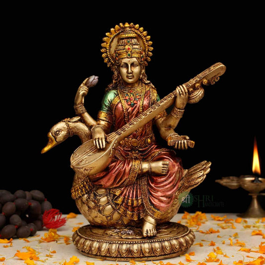 Saraswati Devi Statue 8 Inch By Trendia Decor