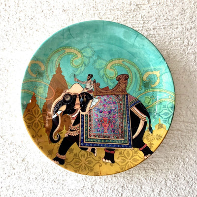 Mandir Elephant wall plate - 7787