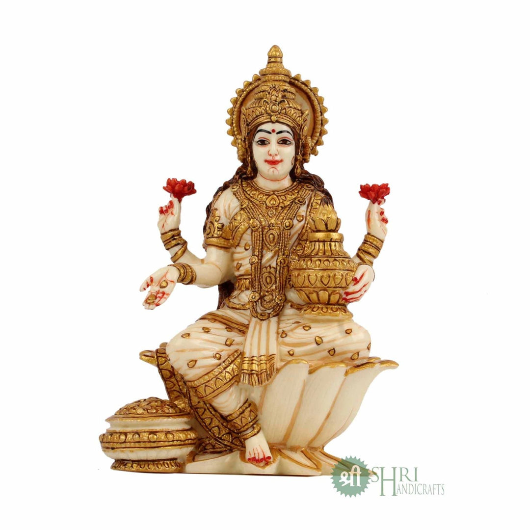 6.5" LAKSHMI STAUE FINE GOLD PAINTING