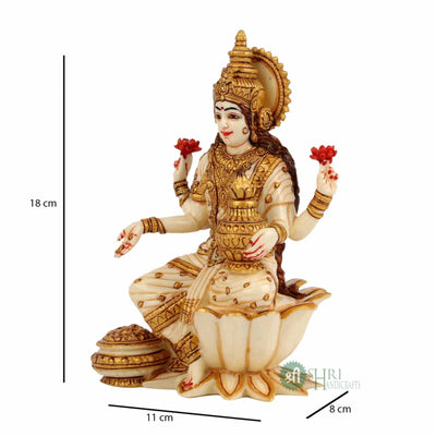 6.5" LAKSHMI STAUE FINE GOLD PAINTING