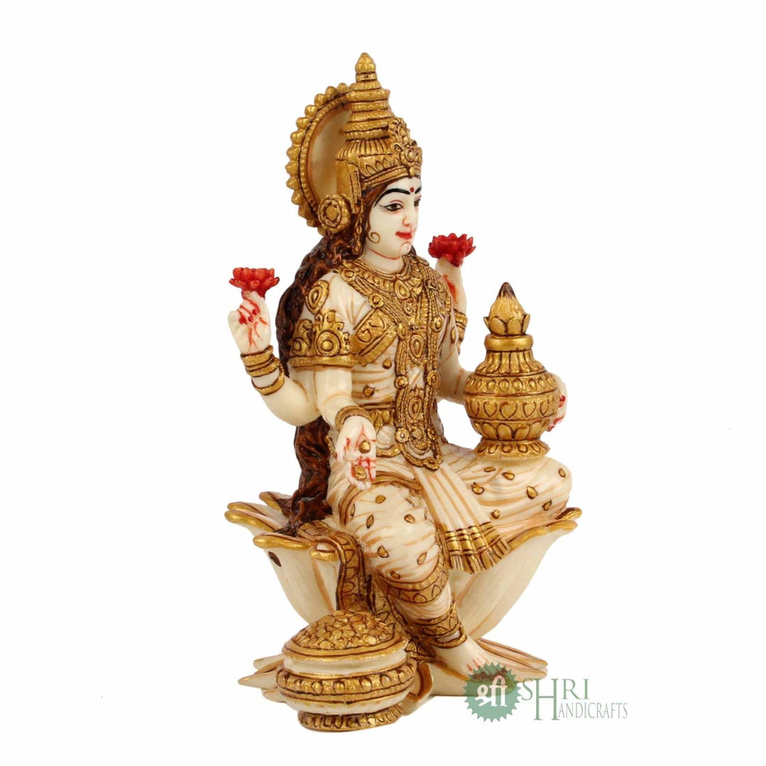 6.5" LAKSHMI STAUE FINE GOLD PAINTING