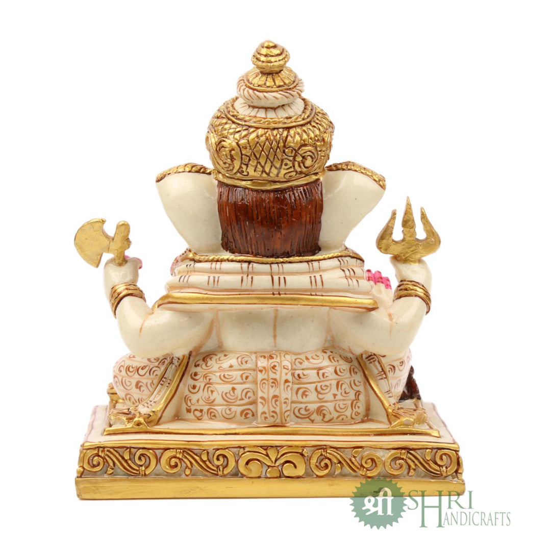 6"- Ganesh 4 hands on pawati fine painting