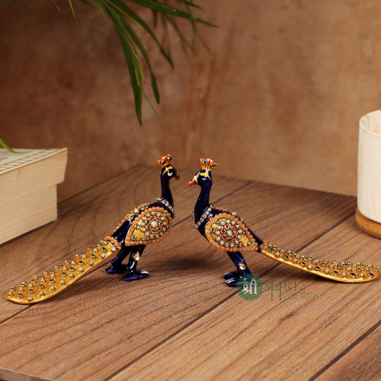 Handcrafted Meenakari Peacock Decor Small by Trendia Decor