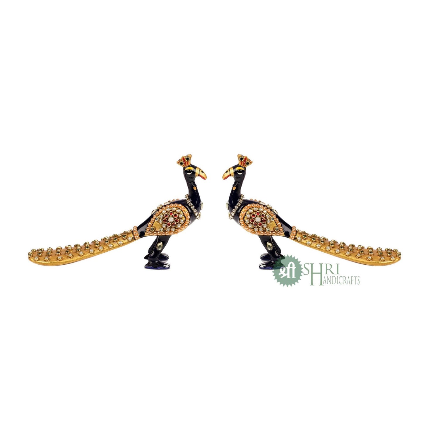 Handcrafted Meenakari Peacock Decor Small by Trendia Decor