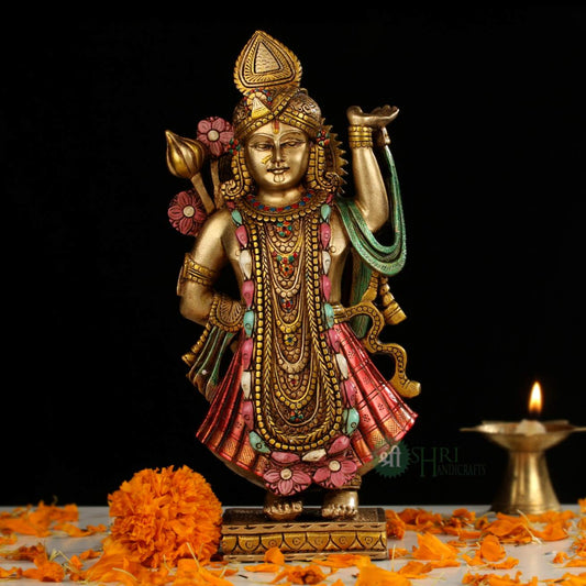 Shrinathji Idol 10 Inch For Puja By Trendia Decor